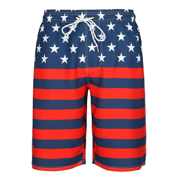 Polyester Animals Pattern Board Shorts with Pockets Mens Quick Dry Swim Trunks 2 